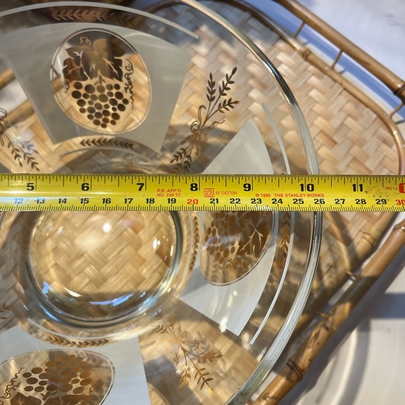 Mid century modern gold leafed serving bowl - Picture 5 of 6
